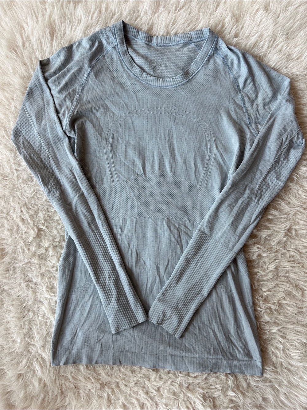Lululemon Long Sleeve Seamless Top - ice blue
